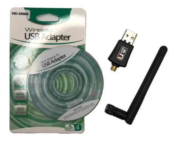 ADAPTADOR USB WIFI ANTENA WIRELESS-N 300MBPS