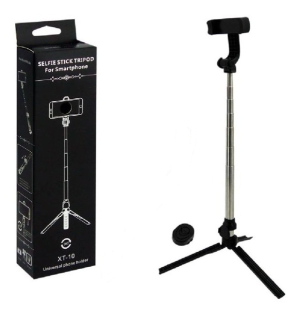 BASTON RETRACTIL MONOPOD SELFIE + TRIPODE CON BLUETOOTH XT-10