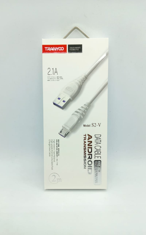 CABLE MICRO USB V8 2.1A 2 METROS S2-V