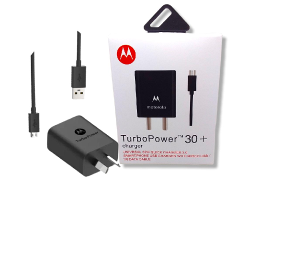 CARGADOR MOTOROLA TURBO 15W + MICRO USB